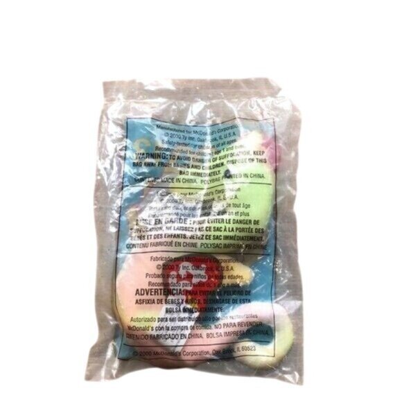 McDonalds Ty Teenie Beanie‎ Neon The Seahorse Toy Animal #13 New in Package - Picture 1 of 6